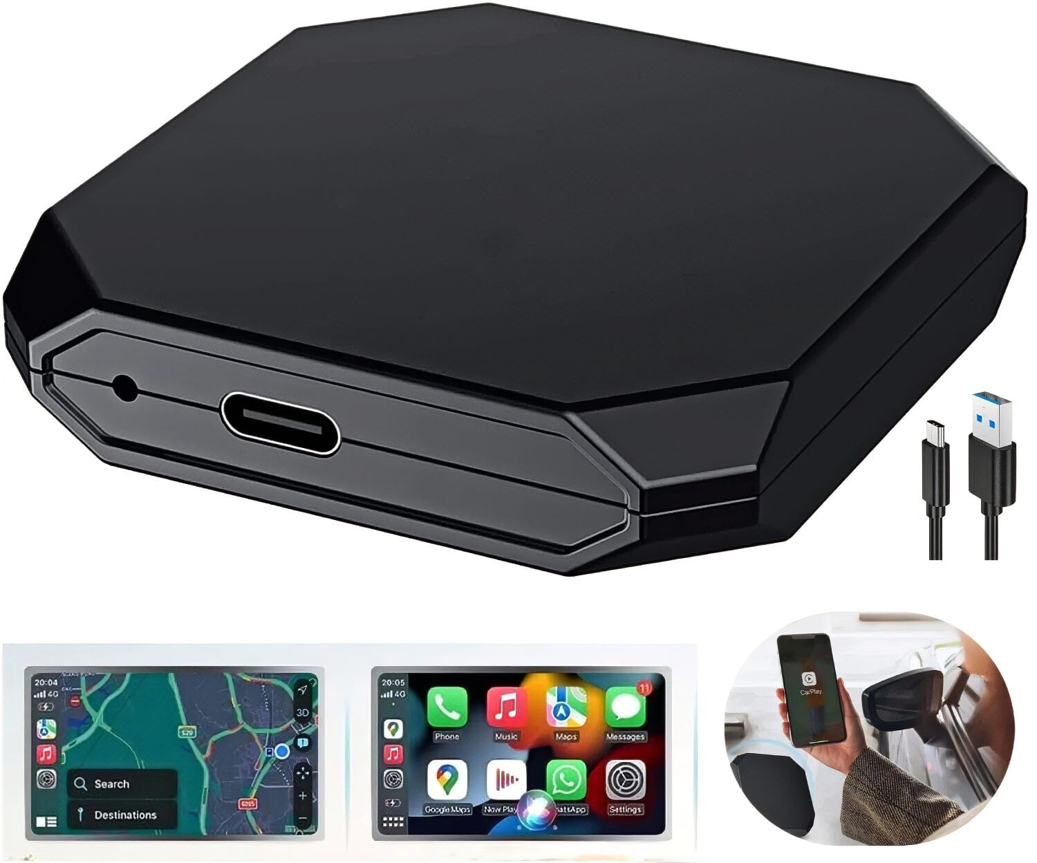 SMAXPro™ Wireless CarPlay Adapter Dongle: USB, Apple iOS, Car Navigation Player carplay adapter SMAXPro™ 