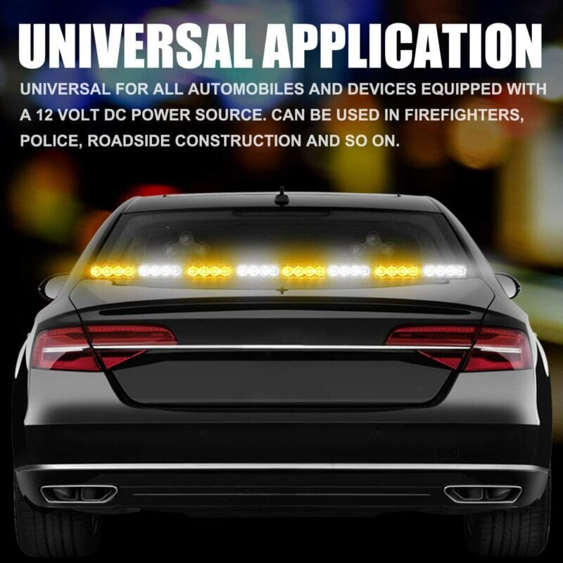 VMAXElite™ 35" Traffic Advisor: Amber/White Emergency Strobe Light Bar, Hazard Warning strobe light bar VMAXElite™ 
