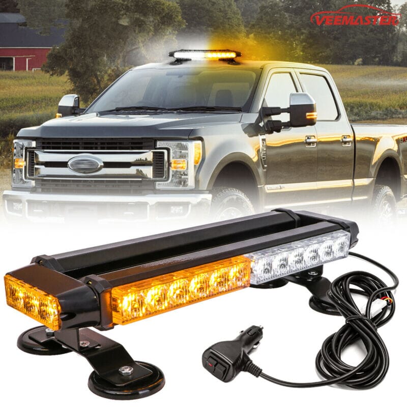 VMAXElite™ Rooftop Strobe Light Bar: LED Amber/White,Magnetic Flashing Warning Hazard, Traffic Advisor strobe light bar VMAXElite™ 