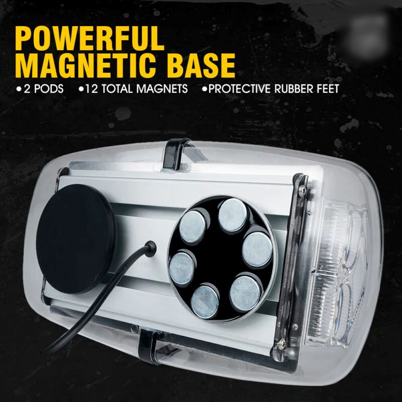 XPLEDPro™ Rooftop Strobe Light Bar: 36LED Amber/White, Magnetic Flashing Warning Hazard Advisor strobe light bar XPLEDPro™ 