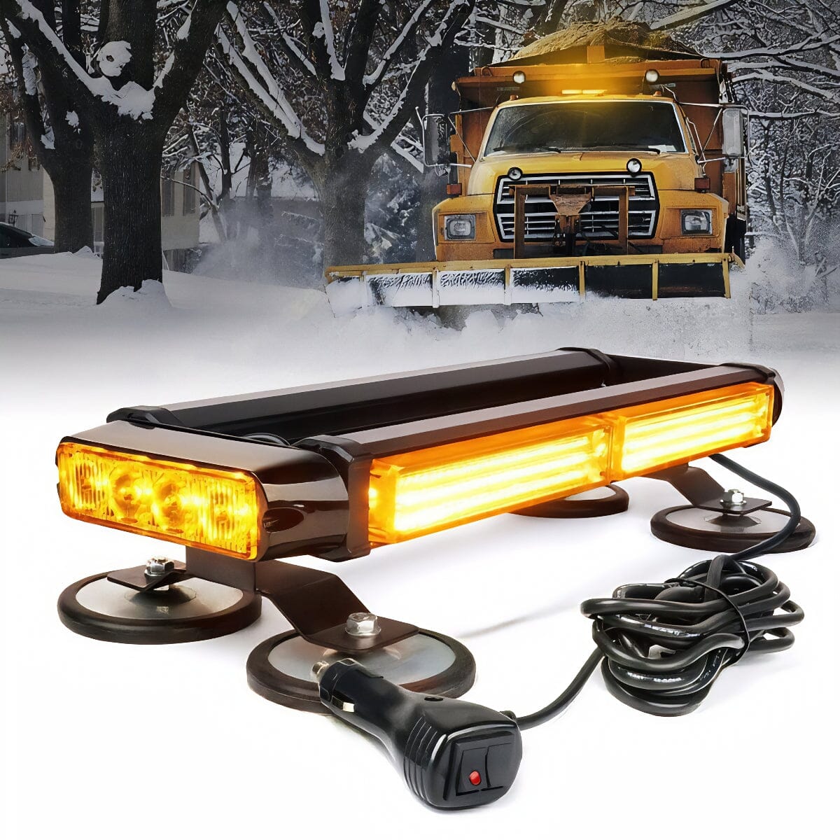 XPLEDPro™ Rooftop Strobe Light Bar: Amber/White, Magnetic Flashing Warning Hazard, Traffic Advisor strobe light bar XPLEDPro™ 