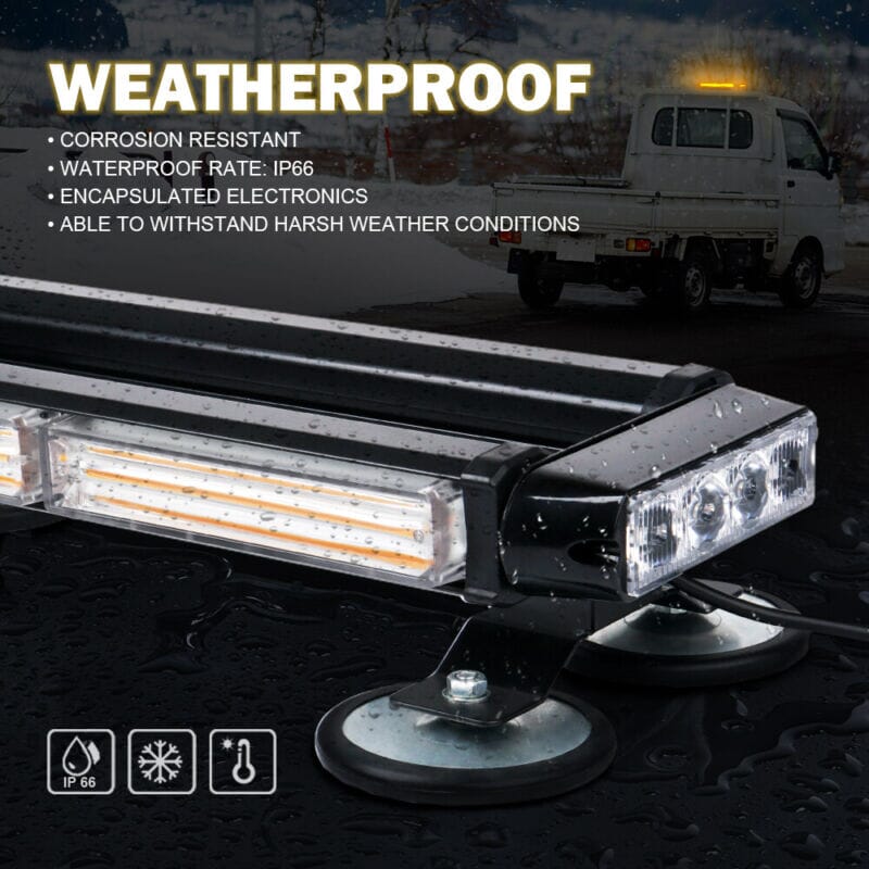 XPLEDPro™ Rooftop Strobe Light Bar: Amber/White, Magnetic Flashing Warning Hazard, Traffic Advisor strobe light bar XPLEDPro™ 