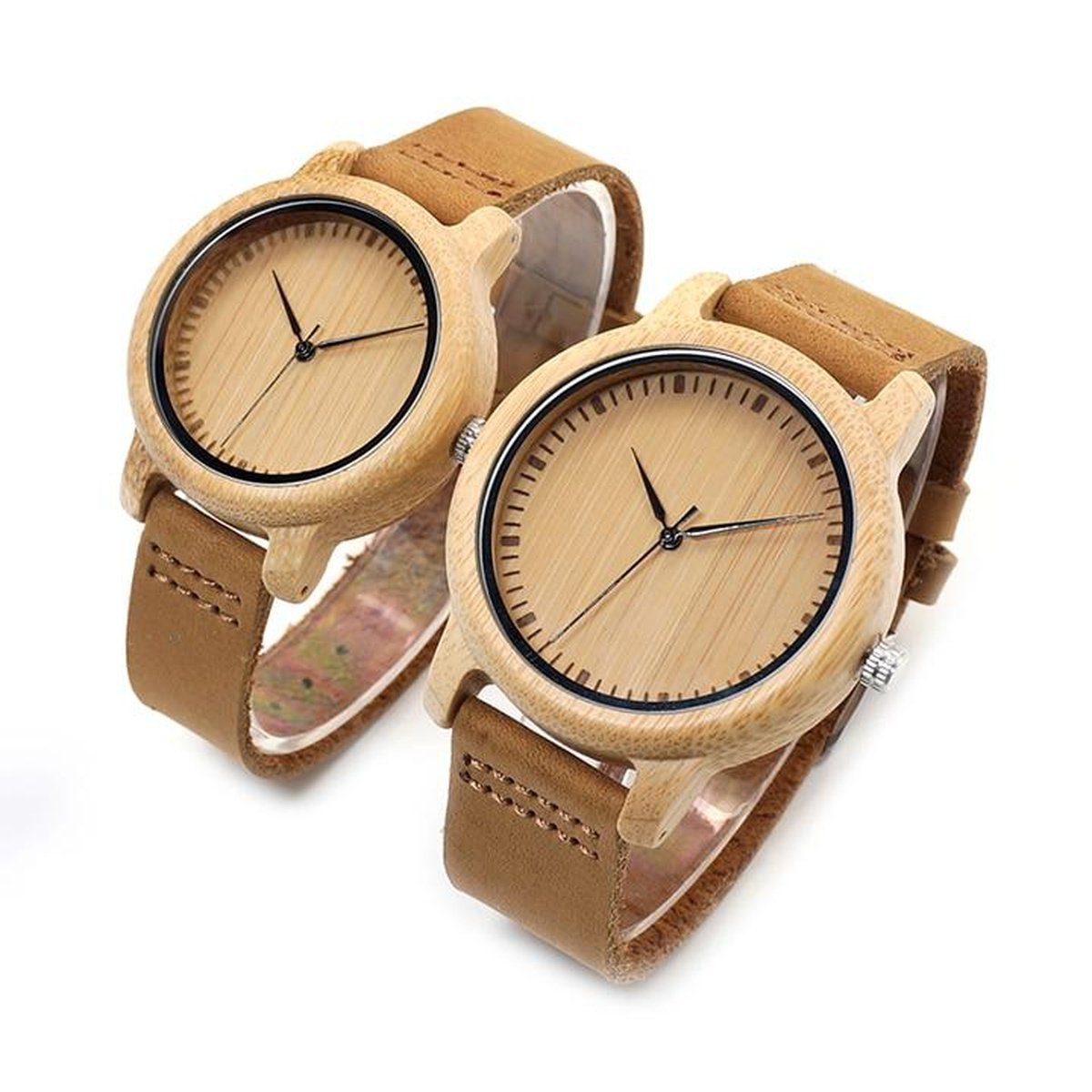 BBWood™ Couple's Matching Wooden Bamboo Genuine Wrist Wood Watch - Men/Women wood watch BBWood™ Fashion Large - Men 
