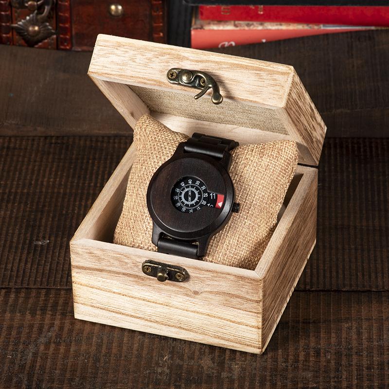 BBWood™ Men's Genuine Wooden Casual Fashion Quartz Ebony Wrist Wood Watch wood watch BBWood™ Fashion 