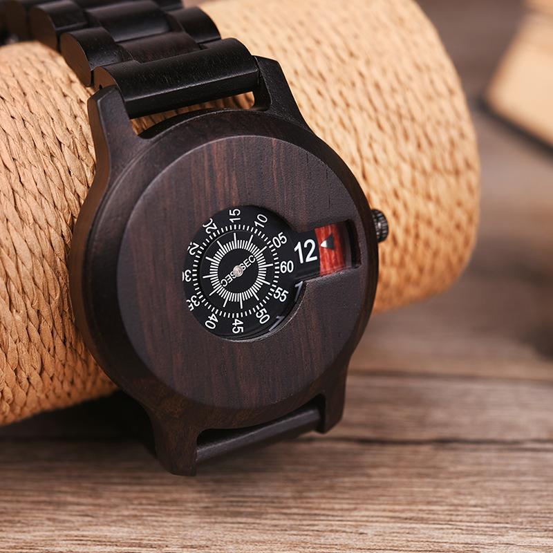 BBWood™ Men's Genuine Wooden Casual Fashion Quartz Ebony Wrist Wood Watch wood watch BBWood™ Fashion 
