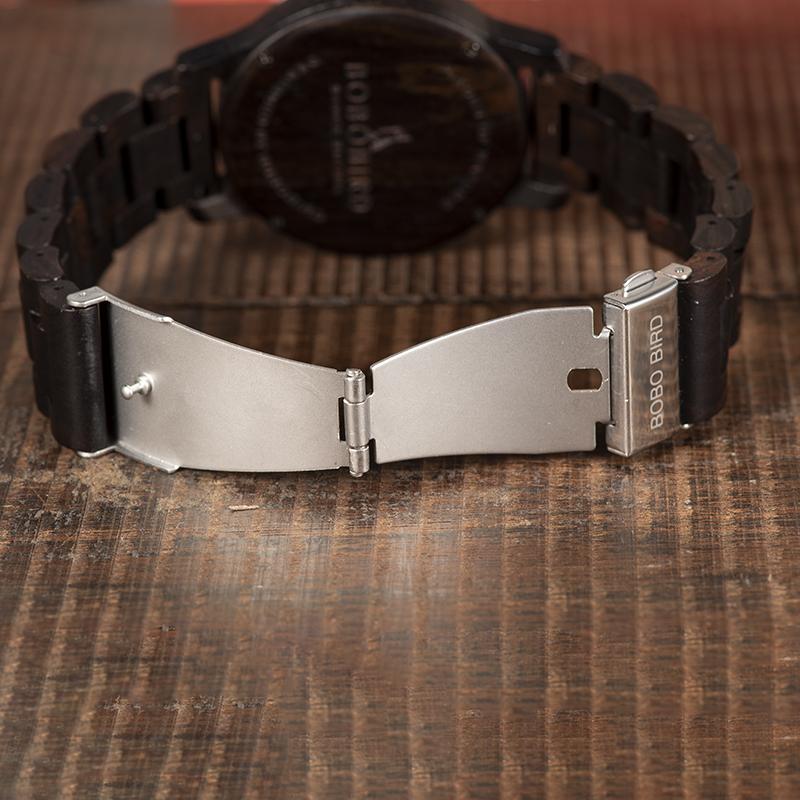 BBWood™ Men&#39;s Genuine Wooden Casual Fashion Quartz Ebony Wrist Wood Watch wood watch BBWood™ Fashion 