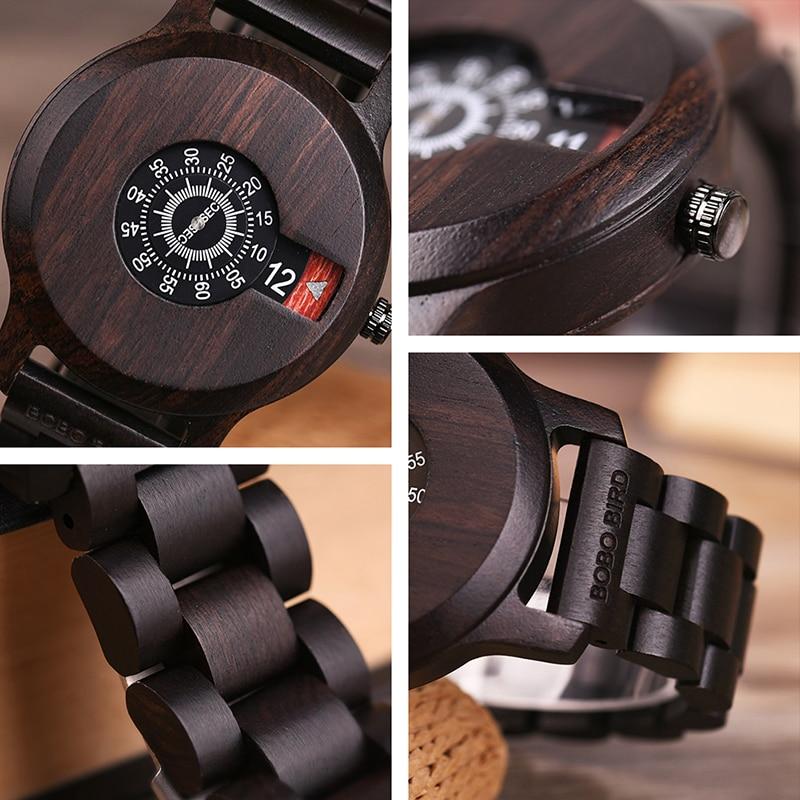 BBWood™ Men's Genuine Wooden Casual Fashion Quartz Ebony Wrist Wood Watch wood watch BBWood™ Fashion 