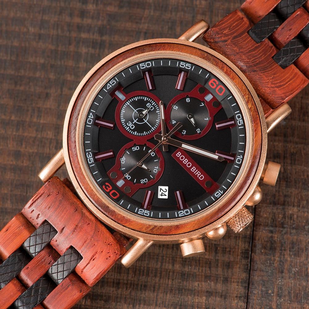 BBWood™ Men&#39;s Genuine Wooden Chronograph Watch Wood Watch BBWood™ Fashion 