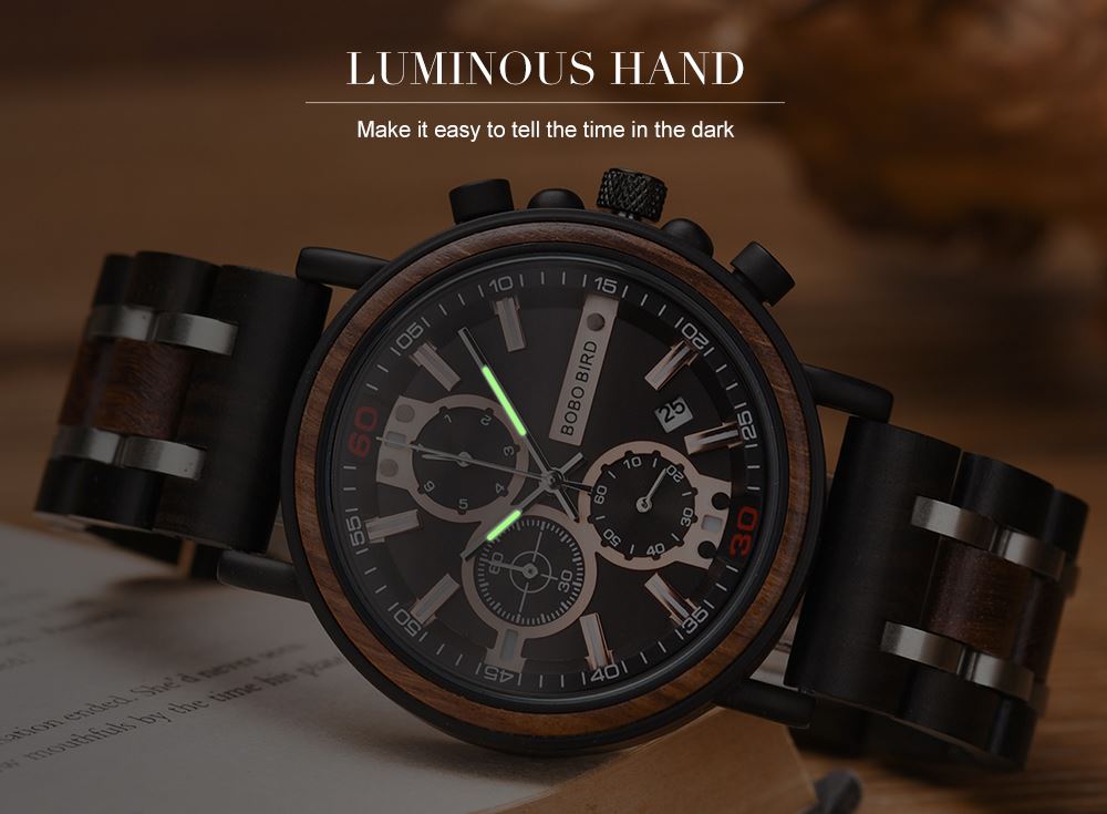 BBWood™ Men's Genuine Wooden Chronograph Watch Wood Watch BBWood™ Fashion 
