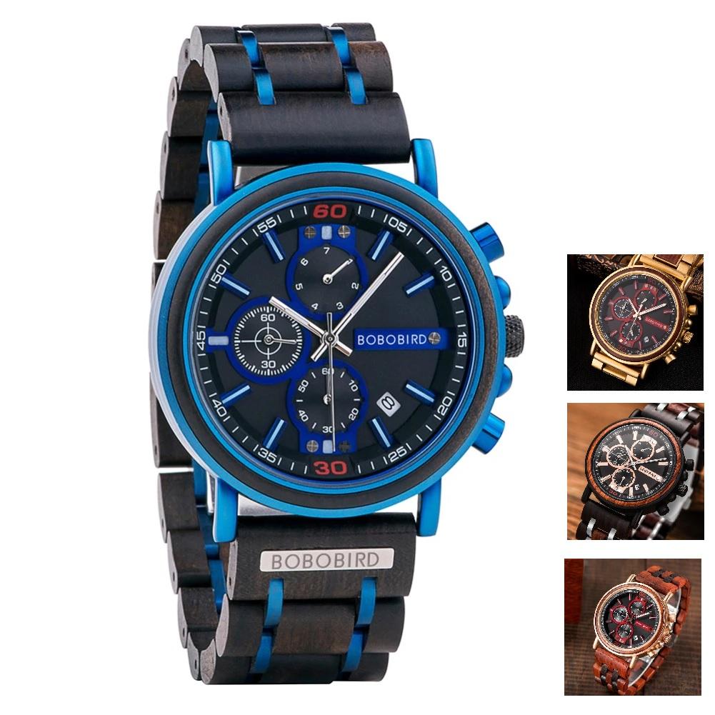 BBWood™ Men&#39;s Genuine Wooden Chronograph Watch Wood Watch BBWood™ Fashion 