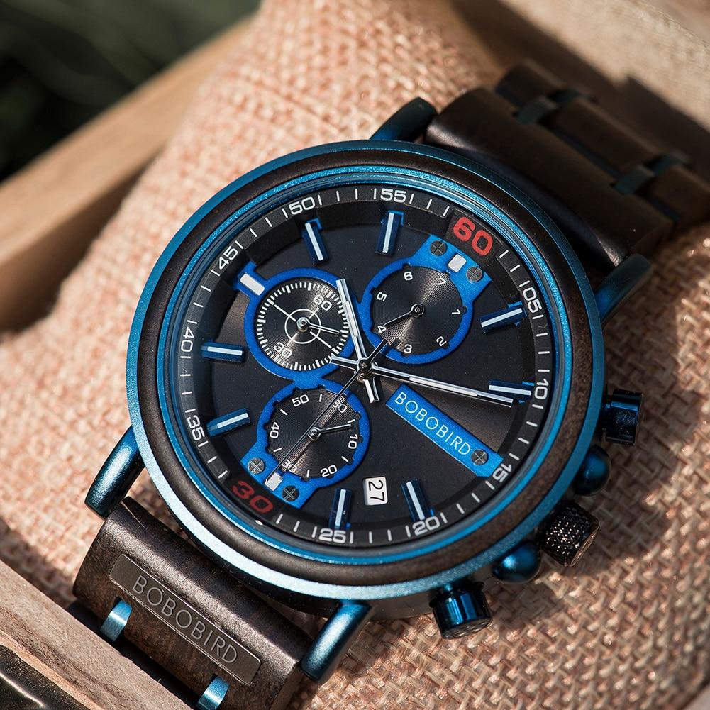BBWood™ Men&#39;s Genuine Wooden Chronograph Watch Wood Watch BBWood™ Fashion 