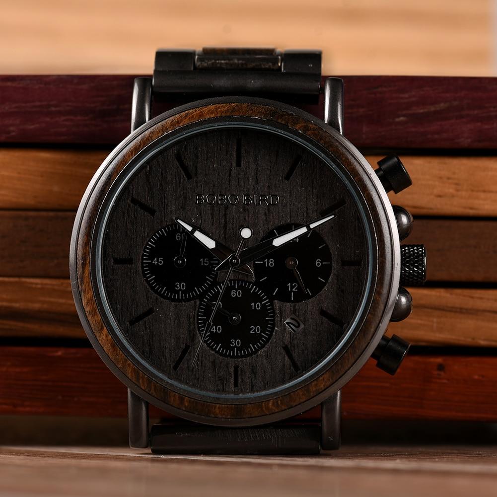 BBWood™ Men's Genuine Wooden Luxury Military Quartz Gray Wrist Wood Watch wood watch BBWood™ Fashion 