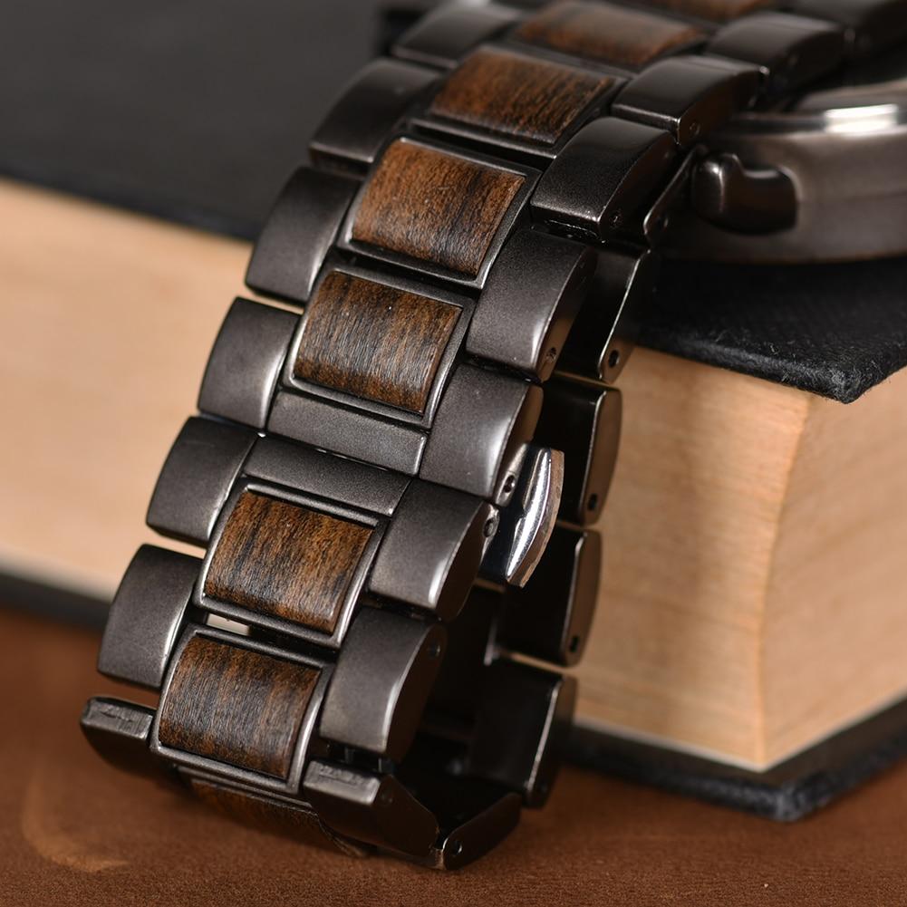 BBWood™ Men&#39;s Genuine Wooden Luxury Military Quartz Gray Wrist Wood Watch wood watch BBWood™ Fashion 