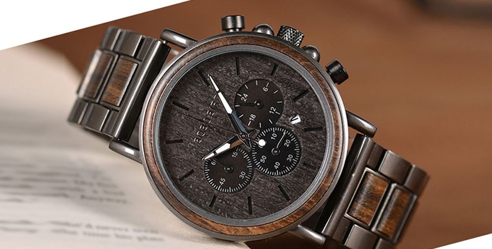 BBWood™ Men&#39;s Genuine Wooden Luxury Military Quartz Gray Wrist Wood Watch wood watch BBWood™ Fashion 