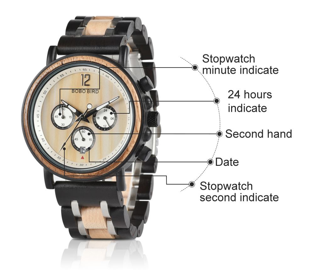 BBWood™ Men's Genuine Wooden Luxury Military Quartz Vintage Wrist Wood Watch wood watch BBWood™ Fashion 