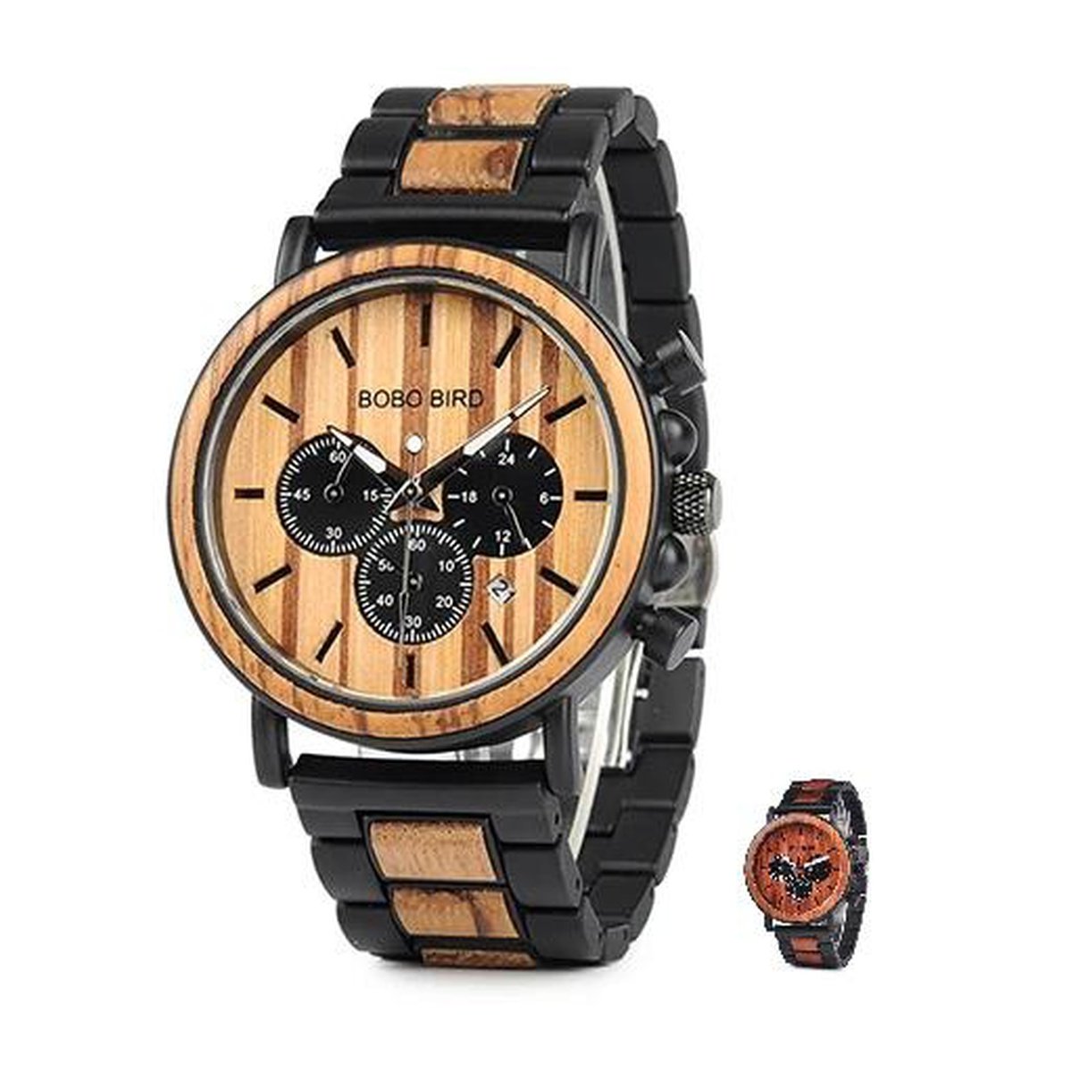 BBWood™ Men's Genuine Wooden Luxury Military Quartz Wrist Wood Watch wood watch BBWood™ Fashion Maple 