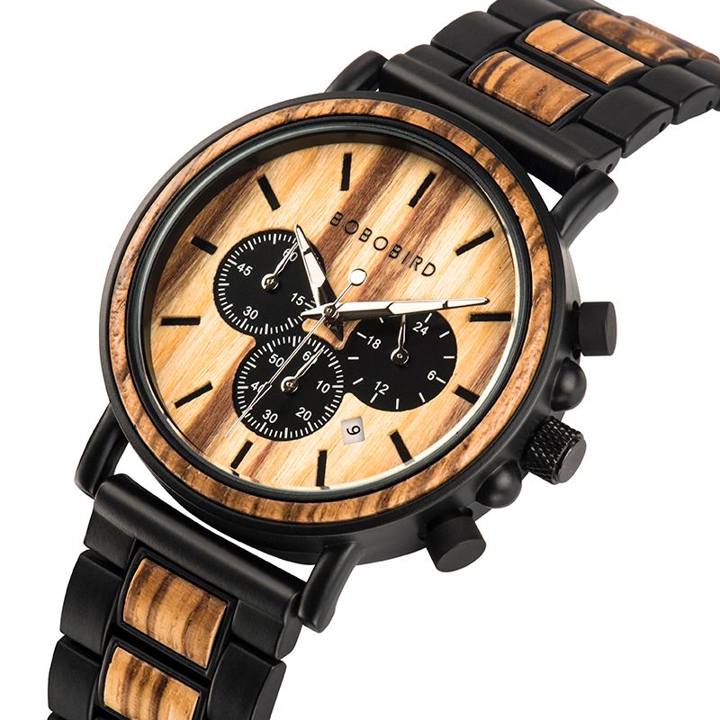 BBWood™ Men&#39;s Genuine Wooden Luxury Military Quartz Wrist Wood Watch wood watch BBWood™ Fashion 