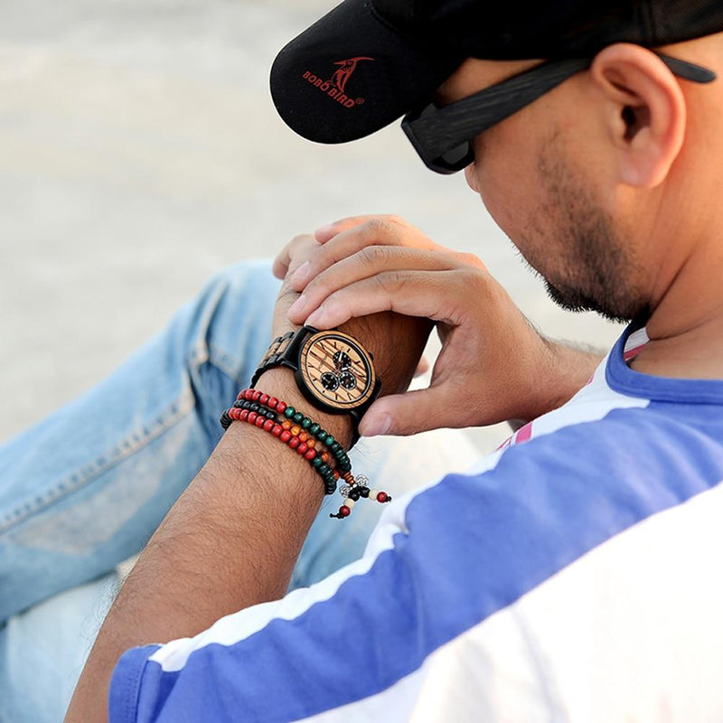 BBWood™ Men's Genuine Wooden Luxury Military Quartz Wrist Wood Watch wood watch BBWood™ Fashion 