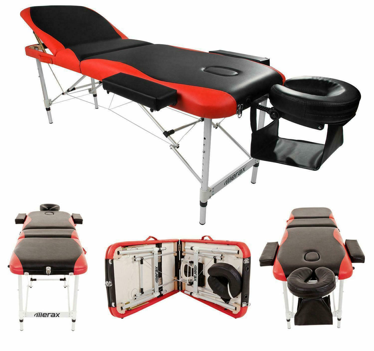 BMASSAGEX™ Adjustable 3-Fold 84&quot; Massage Table | Portable Facial SPA Tattoo Bed, Aluminum massage table BMASSAGEX™ 