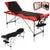 BMASSAGEX™ Adjustable 3-Fold 84" Massage Table | Portable Facial SPA Tattoo Bed, Aluminum massage table BMASSAGEX™ Black-Red 