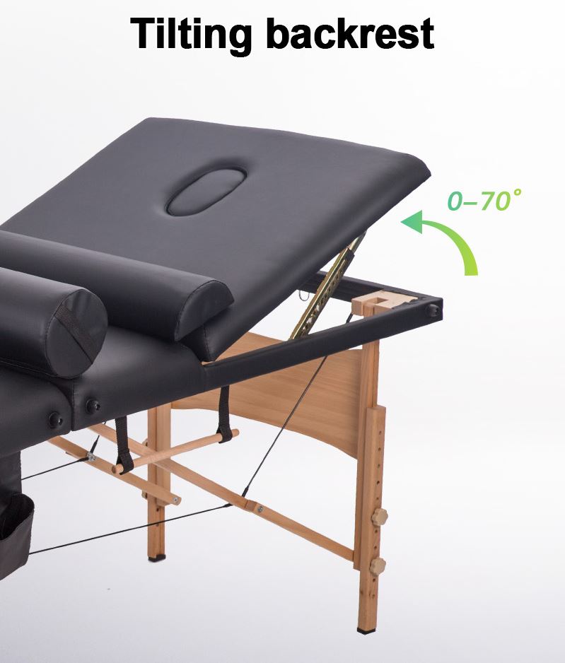 BMASSAGEX™ PRO Adjustable Backrest 84&quot; Massage Table | Folding Portable Bed, Salon, Spa massage table BMASSAGEX™ 