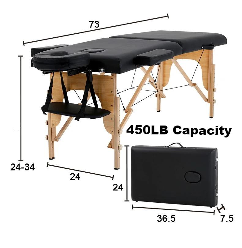 BMASSAGEX™ Adjustable 73&quot; Massage Table | Folding Portable Bed Case, Salon, Spa massage table BMASSAGEX™ 
