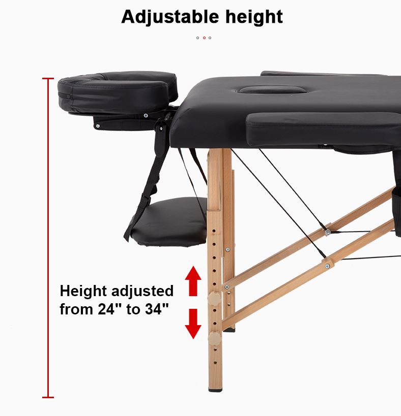 BMASSAGEX™ Adjustable 73&quot; Massage Table | Folding Portable Bed Case, Salon, Spa massage table BMASSAGEX™ 