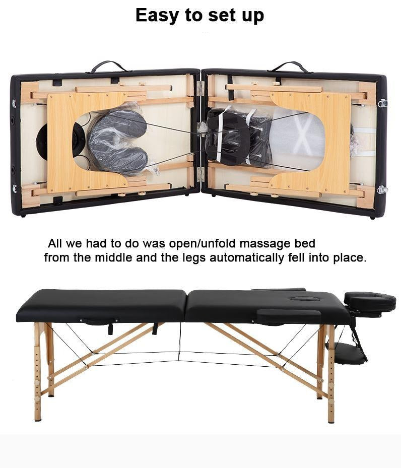 BMASSAGEX™ Adjustable 73&quot; Massage Table | Folding Portable Bed Case, Salon, Spa massage table BMASSAGEX™ 