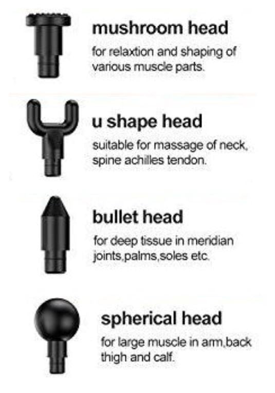 BODXPRO™ Deep Tissue Massage Gun - Handheld Rechargeable Percussion Massager - 4 Heads, 5 Speeds massage gun BODXPRO™ 