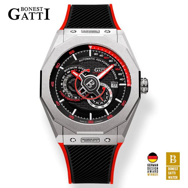 Bonest Gatti™ Men&#39;s Luxury German Watch Luxury Watch Bonest Gatti™ Fashion Red 