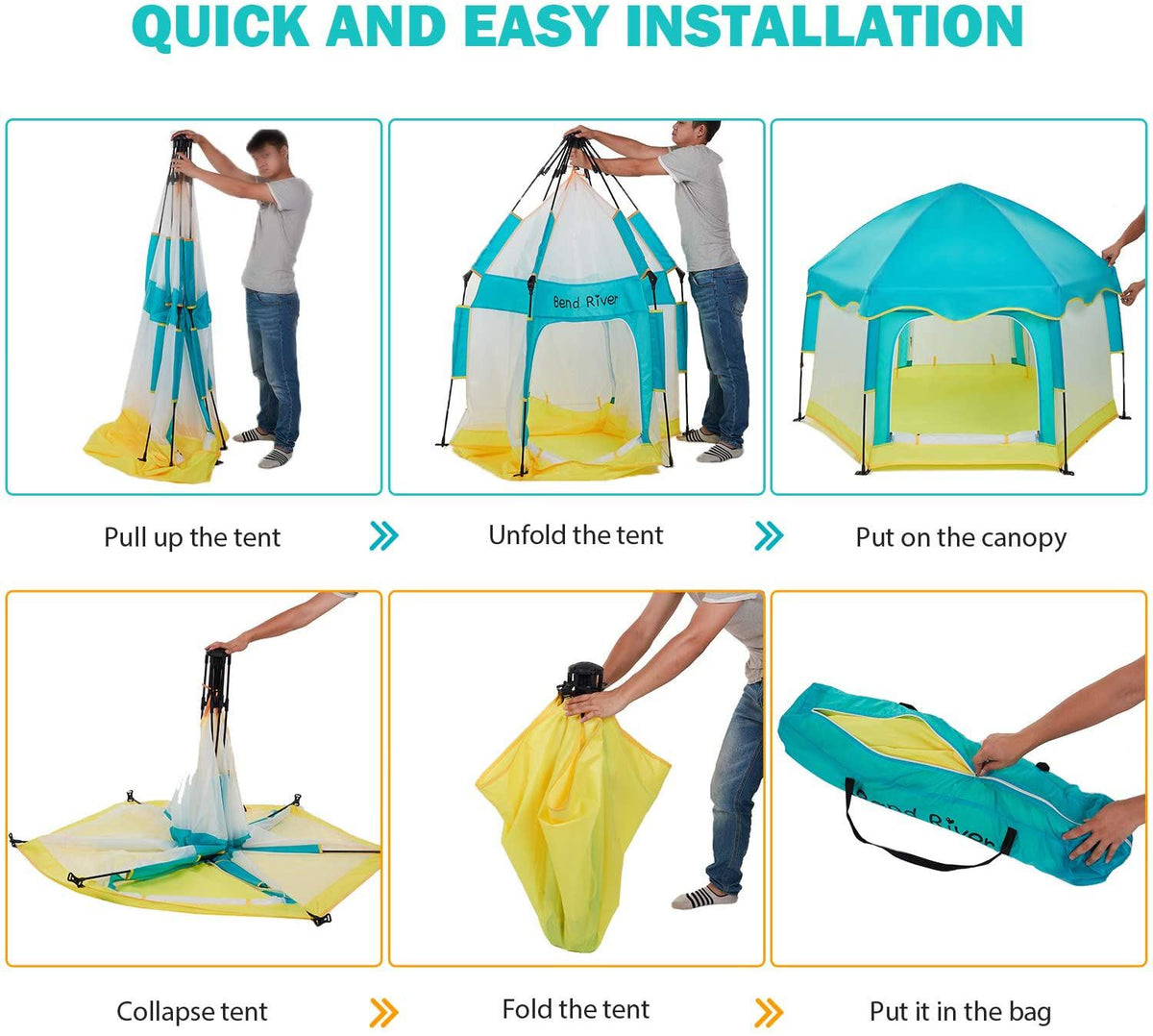 BRiverLux™ Foldable Baby Playpen w/ Canopy: Play Yard Tent Indoor/Outdoor Net BRiverLux™ 