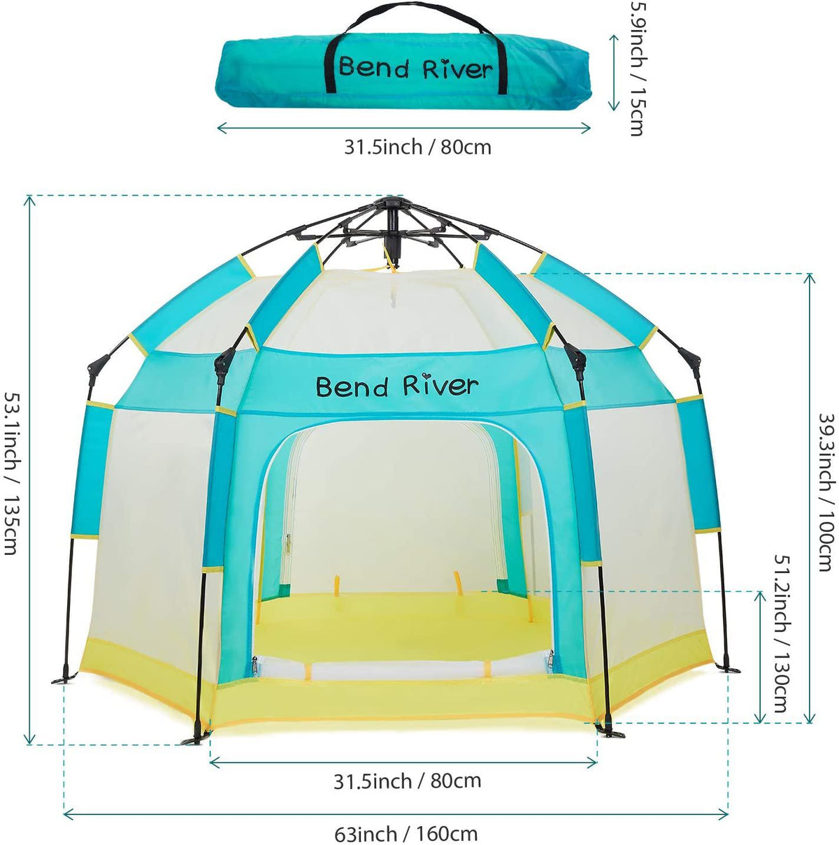 BRiverLux™ Foldable Baby Playpen w/ Canopy: Play Yard Tent Indoor/Outdoor Net BRiverLux™ 