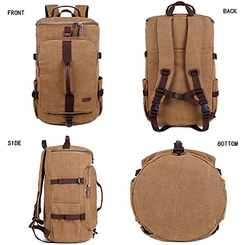 BSHCanvas™ Men&#39;s 3-in-1 Outdoor Backpack Duffle Tote | 17&quot; Laptop, Canvas Hiking Rucksack Backpacks BSHCanvas™ 