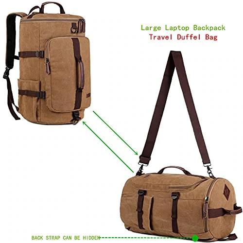BSHCanvas™ Men&#39;s 3-in-1 Outdoor Backpack Duffle Tote | 17&quot; Laptop, Canvas Hiking Rucksack Backpacks BSHCanvas™ 