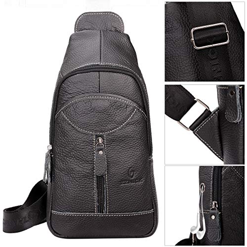 CHRElite™ Men&#39;s Leather Crossbody Sling Chest Bag - Shoulder Day Bag CHRElite™ 