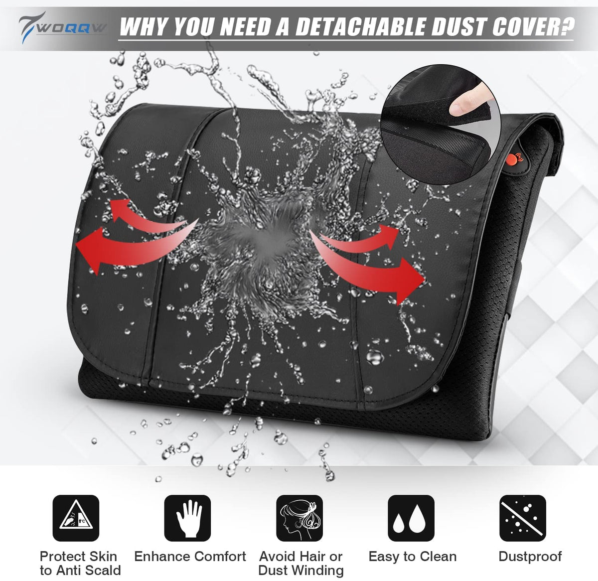 COMFYPRO™ Large Back &amp; Neck Shiatsu Massage Pillow w/ Heat - Reversible Deep Kneading neck massager COMFYPRO™ 