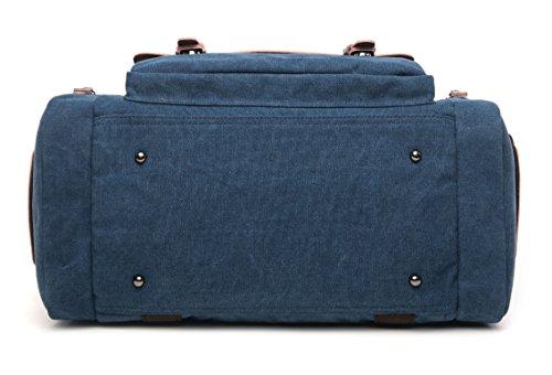 CrossLX™ Men&#39;s Canvas Travel Gym Duffle Weekend Bag w/ Leather Accent Duffle Travel Bag CrossLX™ 