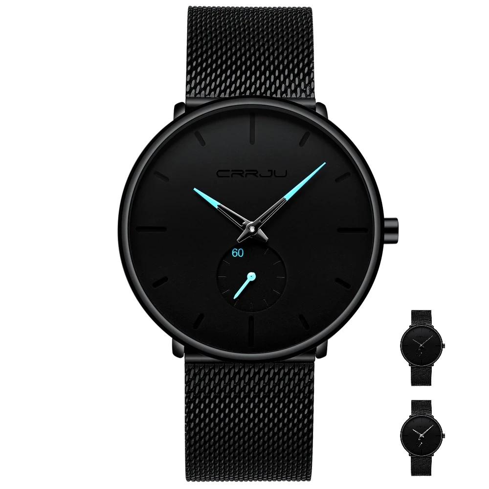 CRR™ Men&#39;s Minimalist Ultra Slim Black Watch Casual Watch CRR™ Fashion 