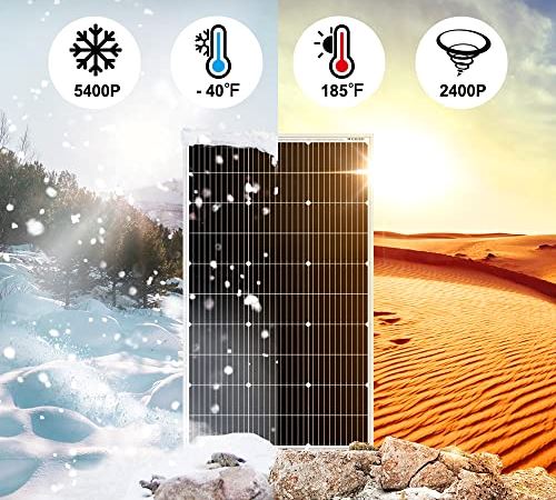 DKSolar™ 100W Solar Panel: German TÜV Monocrystalline, 18V, Higher-Efficiency Off-Grid DKSolar™ 