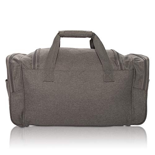 DLXSports™ 20&quot; Stylish Duffel Gym Travel Bag - Overnight Duffle - Black, Gray Duffle Travel Bag DLXSports™ 