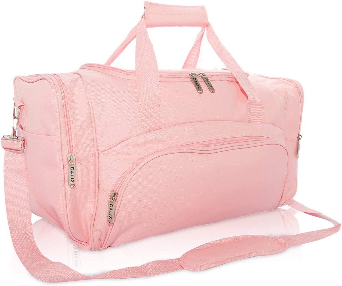 DLXSports™ 20&quot; Stylish Duffel Gym Travel Bag - Overnight Duffle - Black, Gray Duffle Travel Bag DLXSports™ Pink 