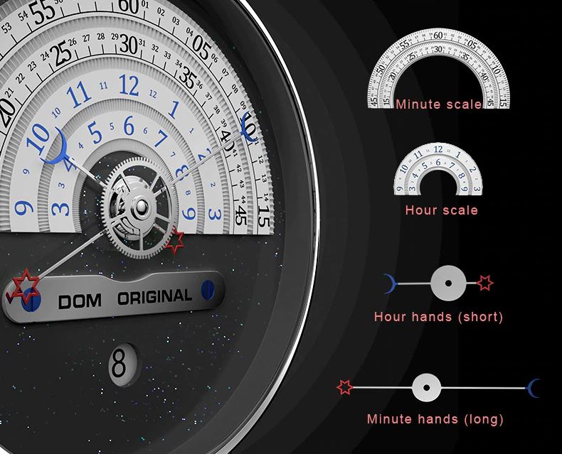 DOM™ Starry Moon Men's Retro Watch Specialty Watch DOM™ Fashion 