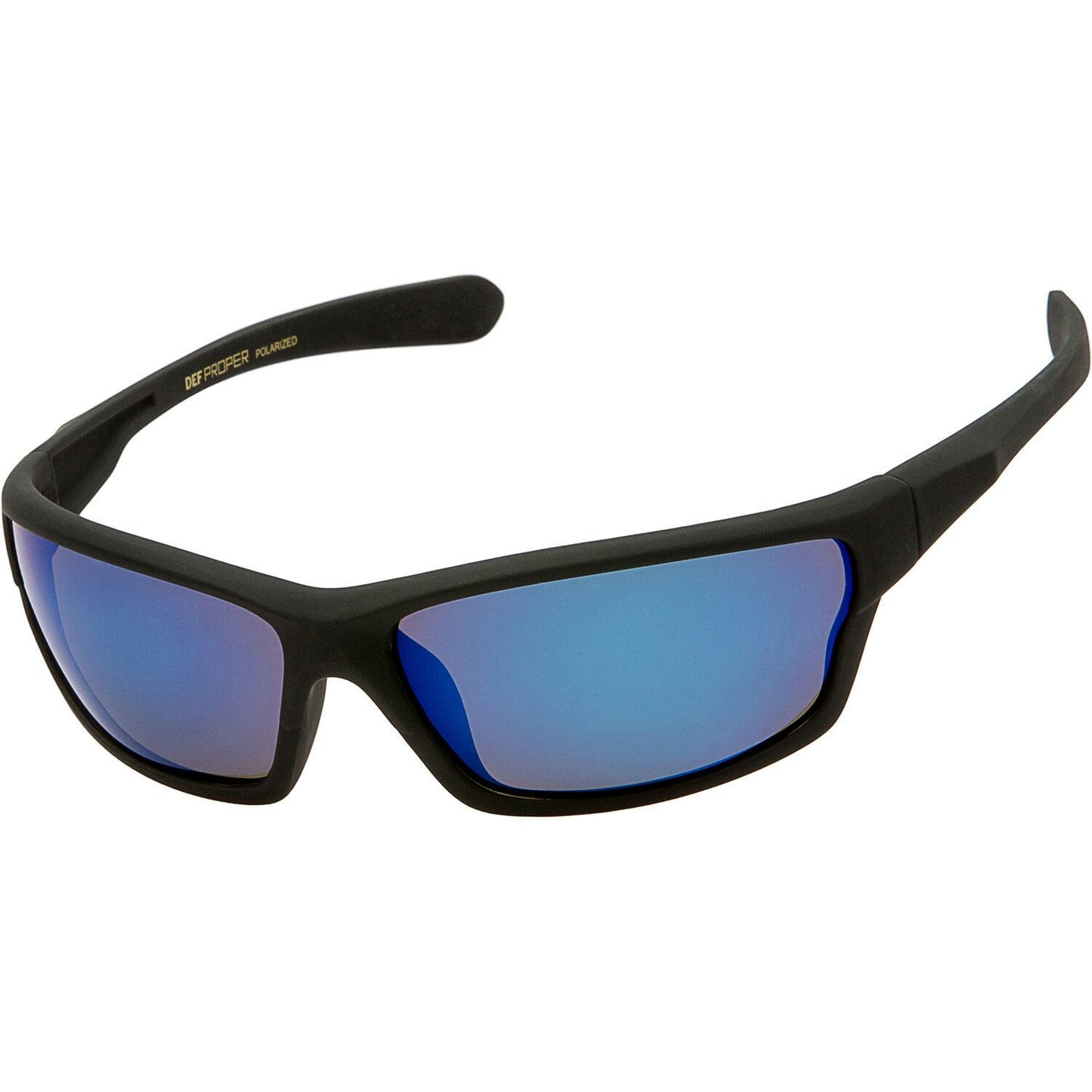 DPElite™ Men's Anti-Glare Polarized Sports Sunglasses sunglasses DPElite™ Fashions Black Matte Rubberized | Blue Mirror 