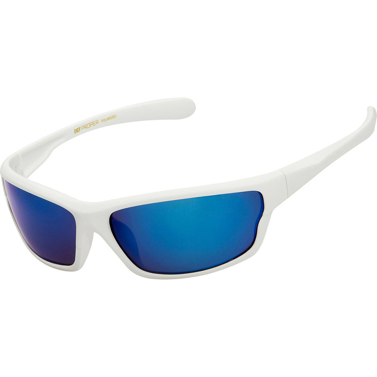 DPElite™ Men&#39;s Anti-Glare Polarized Sports Sunglasses sunglasses DPElite™ Fashions White Matte Rubberized | Blue Mirror 