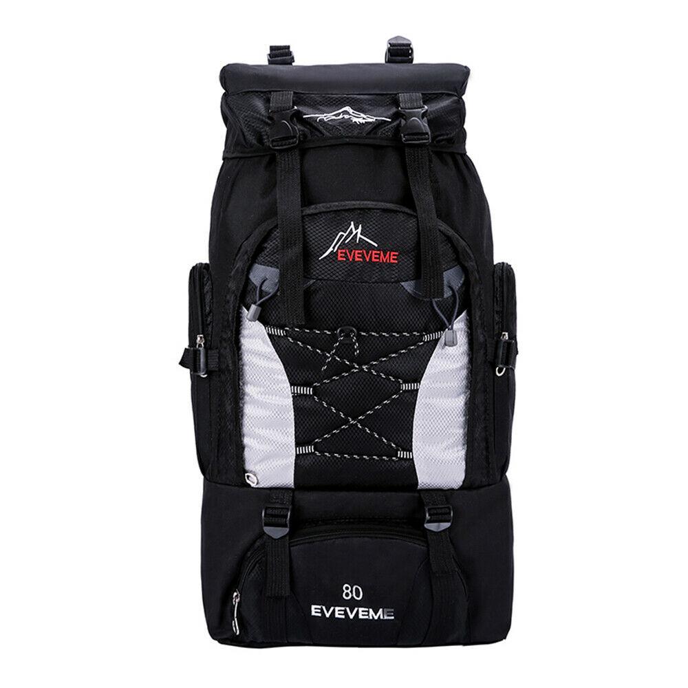 EVEPEAK™ 80L/100L Hiking Backpack | Waterproof, Ergonomic | Outdoor Camping Rucksack hiking bag EVEPEAK™ Black 80L 