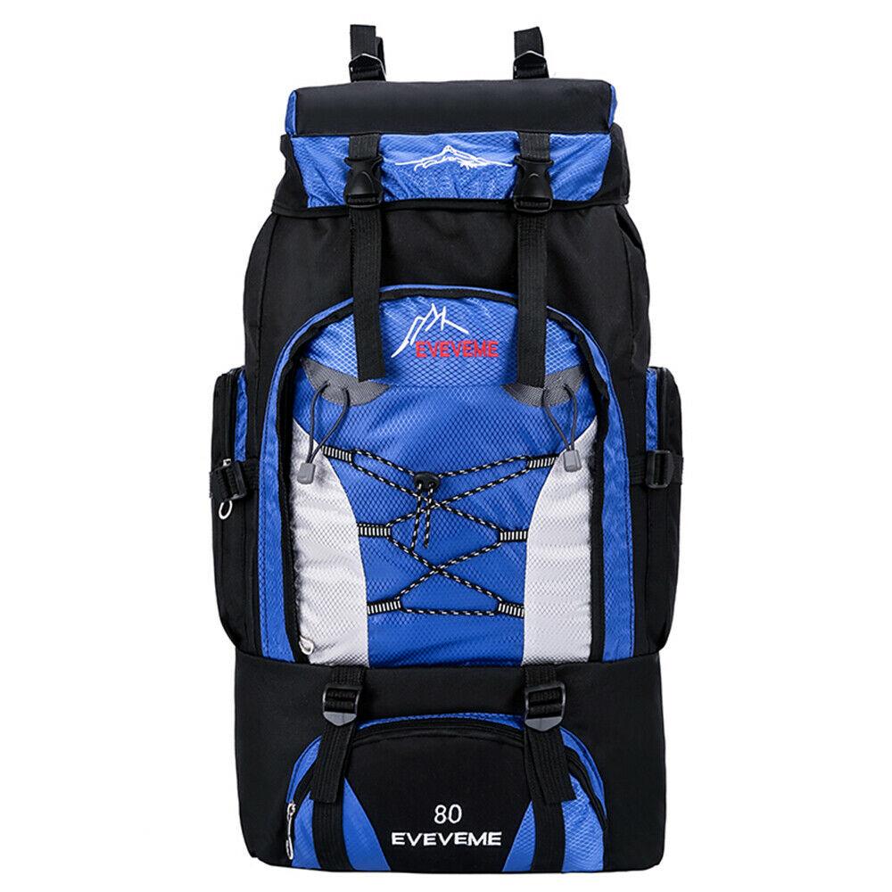 EVEPEAK™ 80L/100L Hiking Backpack | Waterproof, Ergonomic | Outdoor Camping Rucksack hiking bag EVEPEAK™ Blue 80L 