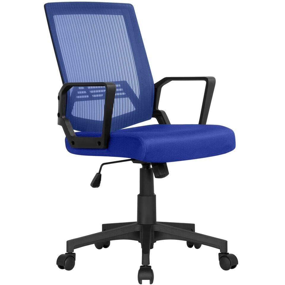 FlexVybe™ Ergonomic Mesh Office Chair: Mid-Back Task Computer Chair with Wheels office chair FlexVybe™ Blue 