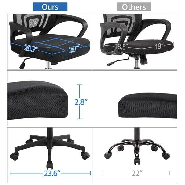 FlexVybe™ Executive Mesh Office Chair: Lumbar Support, Swivel, Adjustable Computer Chair FlexVybe™ 