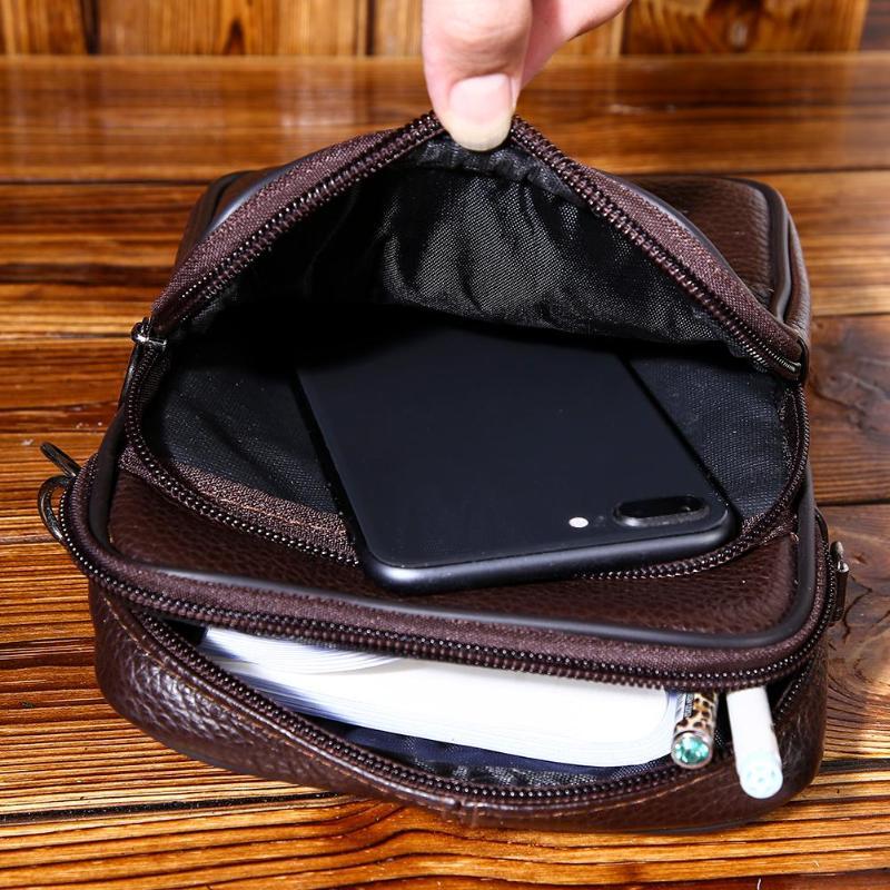 F&M™ Men's Leather Crossbody Messenger Satchel Small Shoulder Bag crossbody bag F&M™ Fashion 