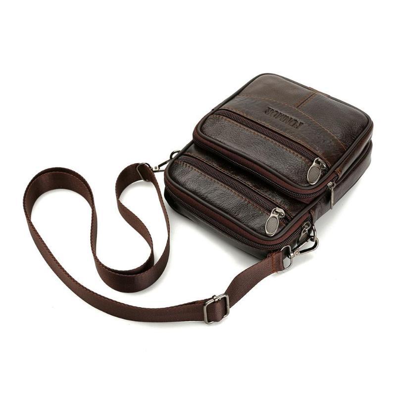 F&M™ Men's Leather Crossbody Messenger Satchel Small Shoulder Bag crossbody bag F&M™ Fashion 